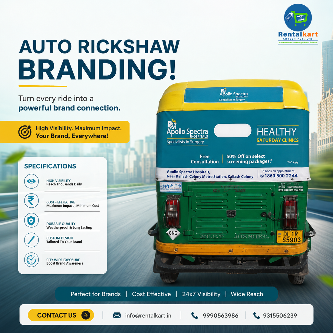 Auto Branding in Delhi – Best Auto Rickshaw, Bus, Cab & Vehicle Branding Services in Delhi NCR