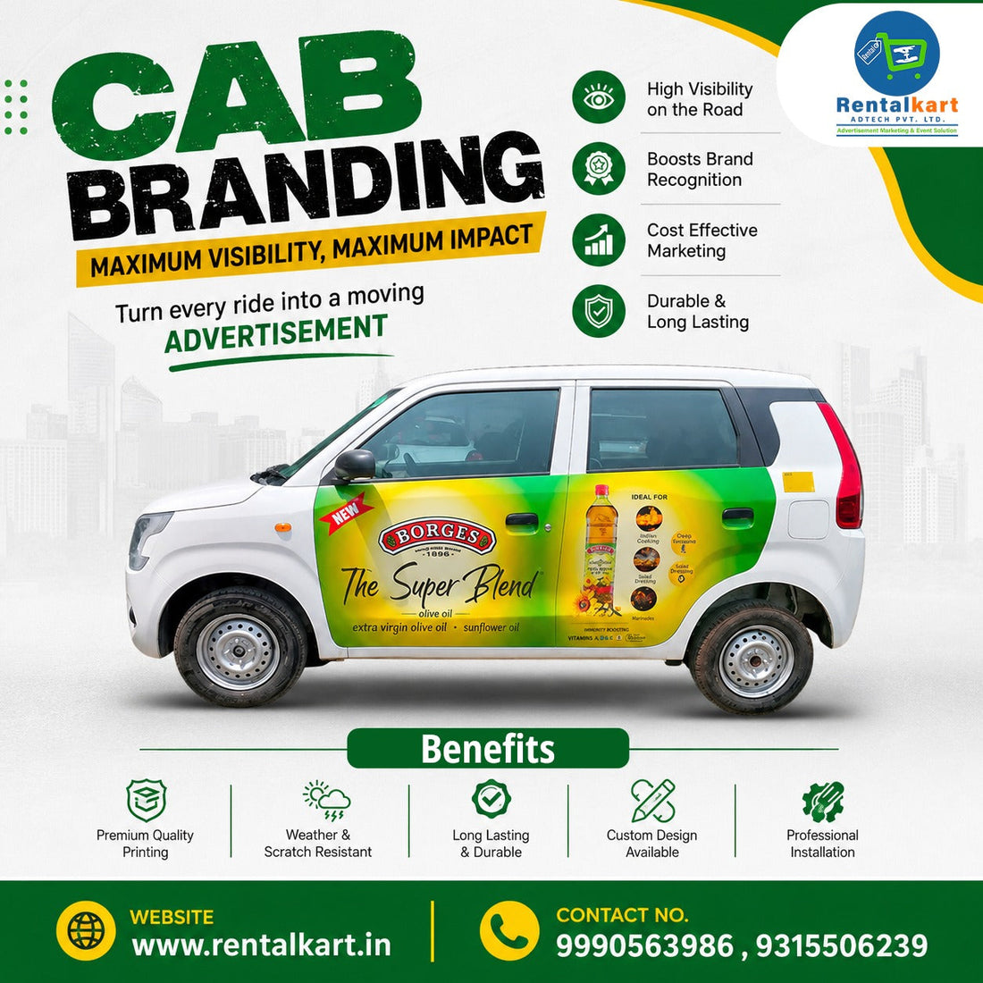 Cab Branding in Delhi: The Most Effective Outdoor Advertising Solution for Maximum Brand Visibility