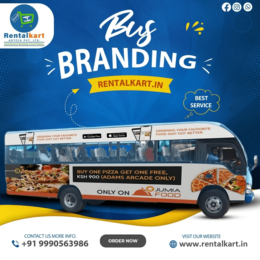 Bus Branding in Delhi – Complete Outdoor Advertising Guide for Maximum Brand Visibility - RENTALKART ADTECH PRIVATE LIMITED
