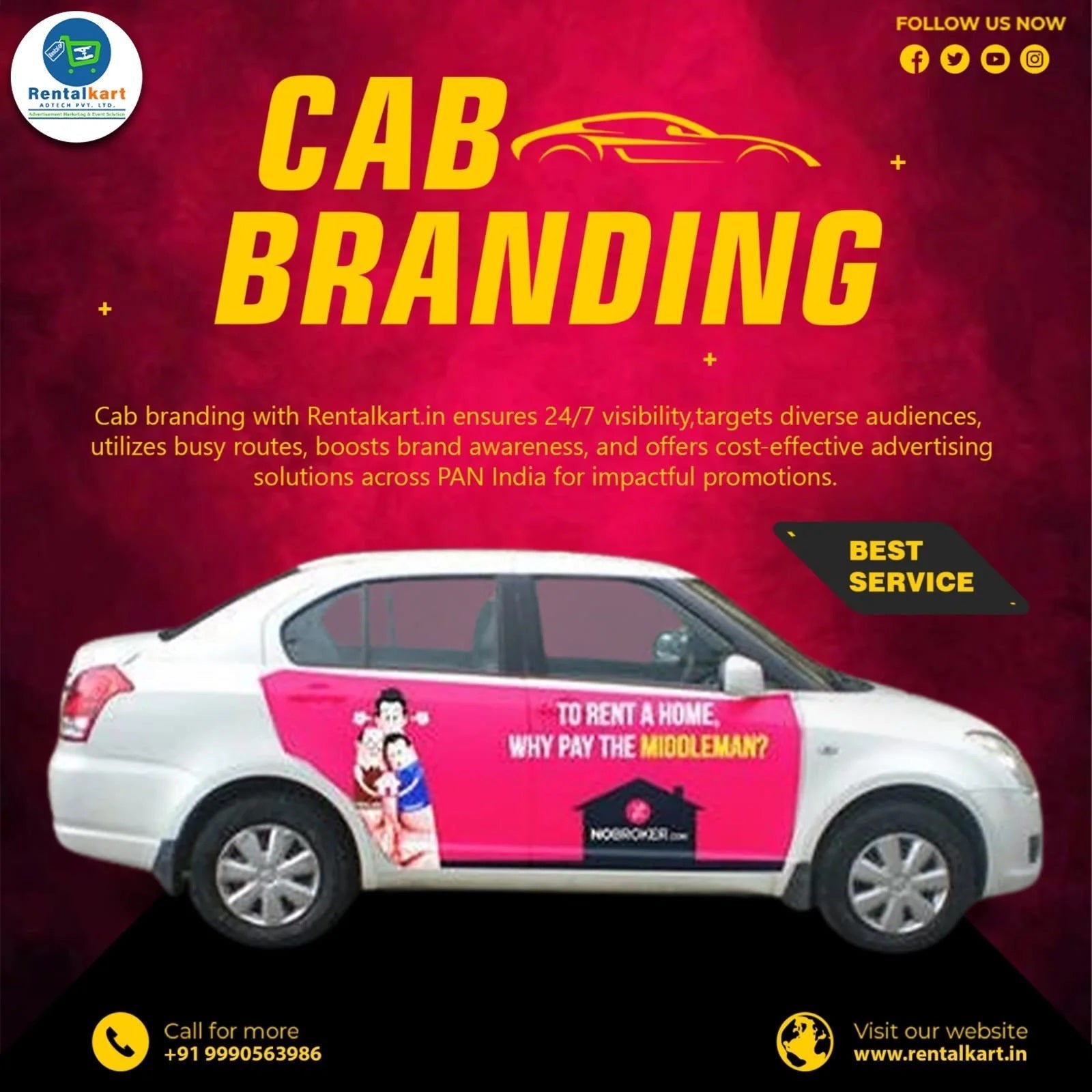 Cab Branding in Delhi – High-Impact Vehicle Advertising by Rentalkart Adtech Private Limited - RENTALKART ADTECH PRIVATE LIMITED