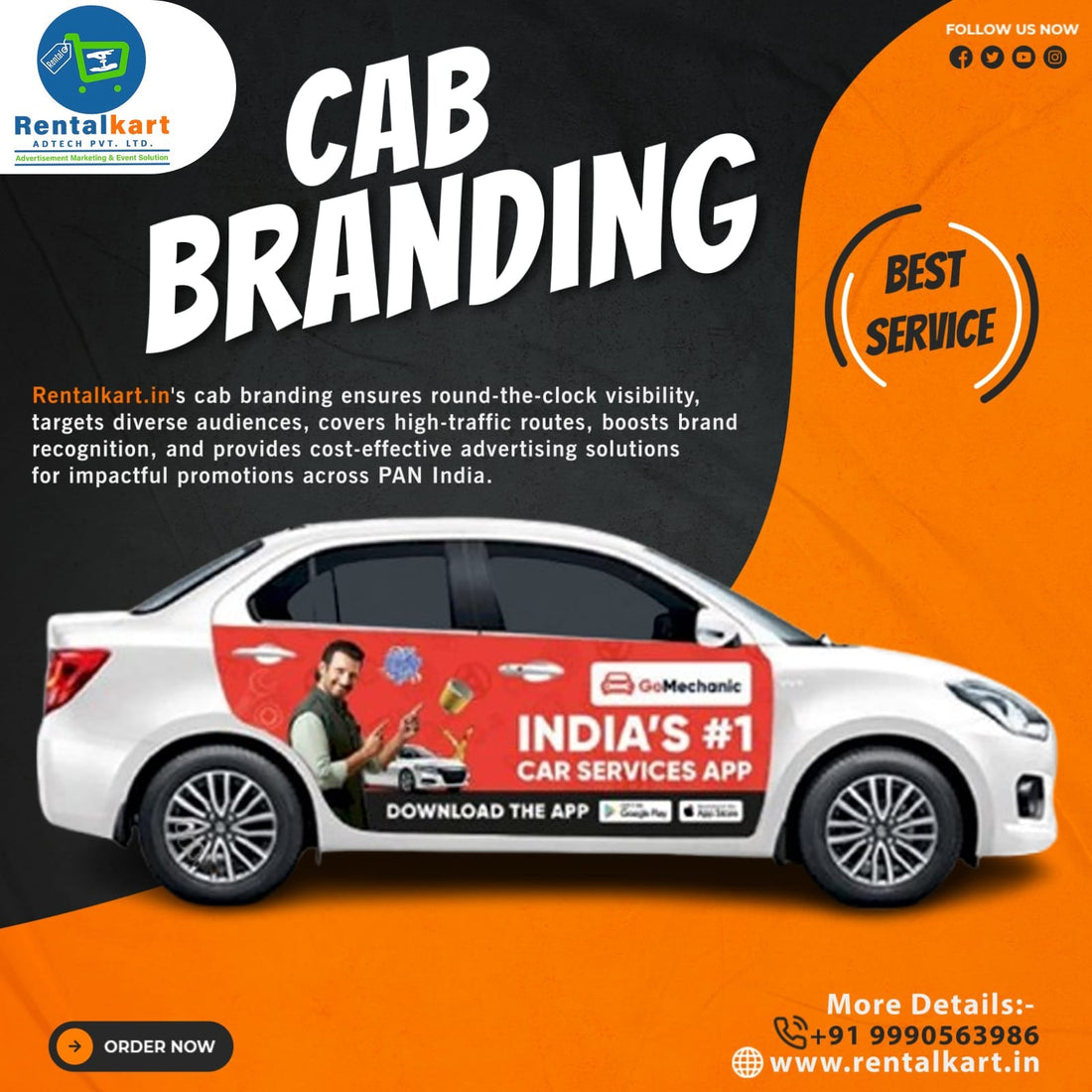 Cab Branding in Delhi – Result-Driven Vehicle Advertising Solutions by Rentalkart Adtech Private Limited - RENTALKART ADTECH PRIVATE LIMITED