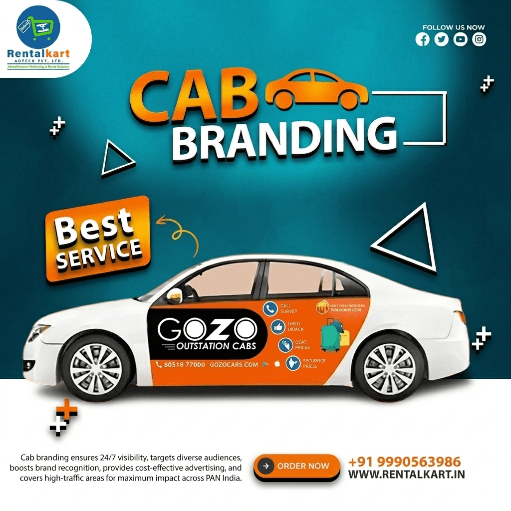 Cab Branding in Delhi – The Ultimate High-ROI Advertising Strategy for Maximum Brand Visibility - RENTALKART ADTECH PRIVATE LIMITED