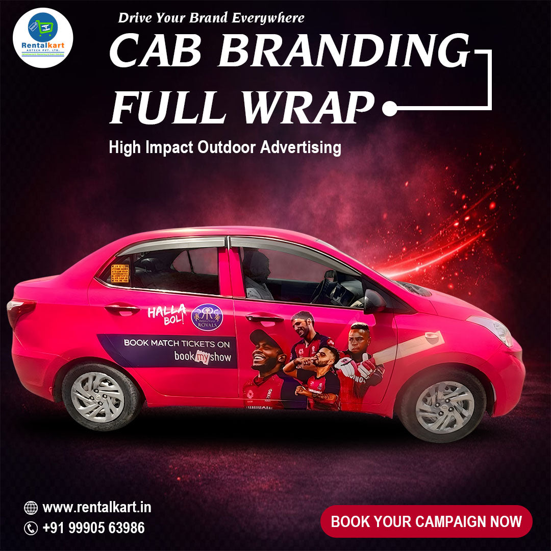 Cab, taxi & car branding in Delhi: drive your brand forward with Rentalkart Adtech