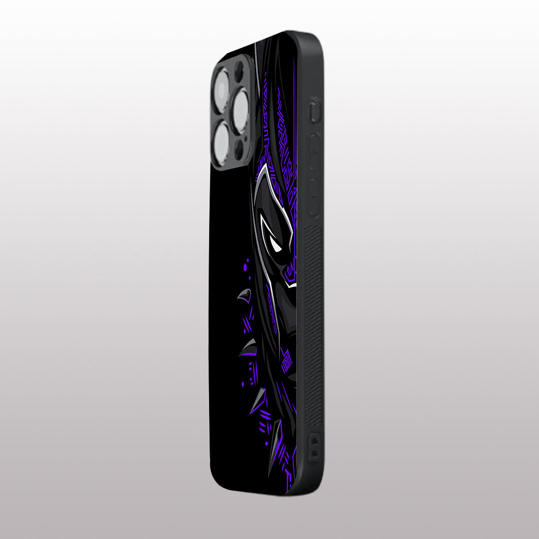 Black panther pattern phone case for iphone 15 pro max | Glass case