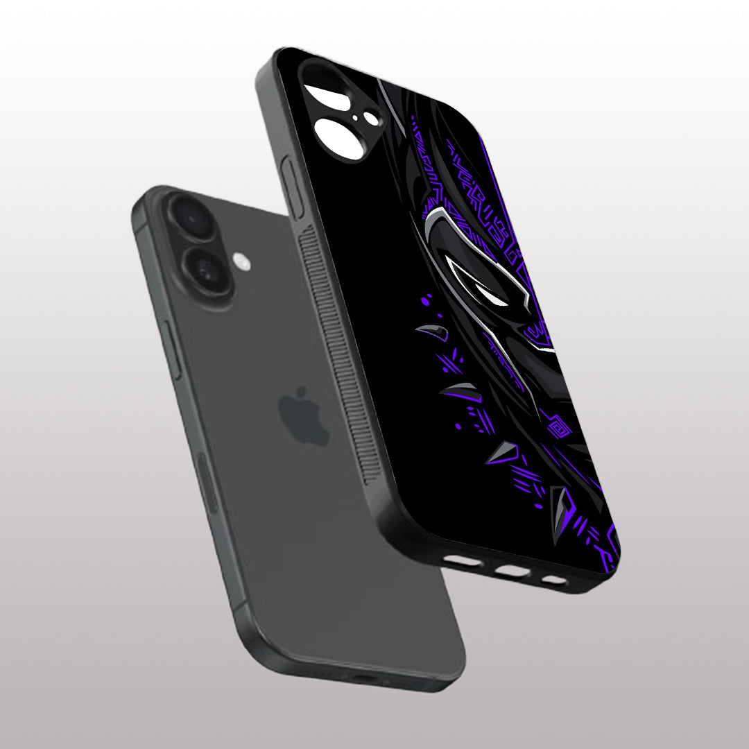 Black panther pattern phone case for iphone 16 | Glass case