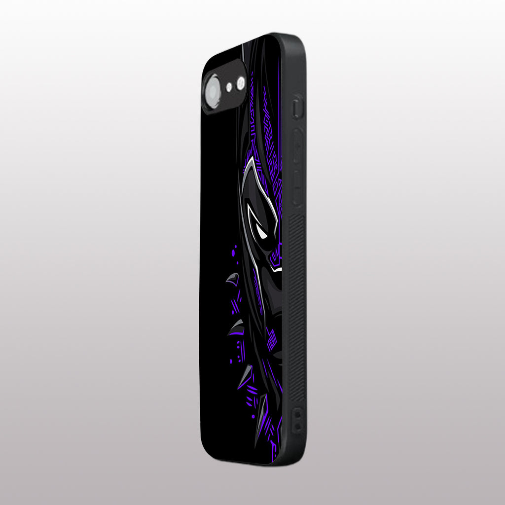 Black panther pattern phone case for iphone 16E | Glass case