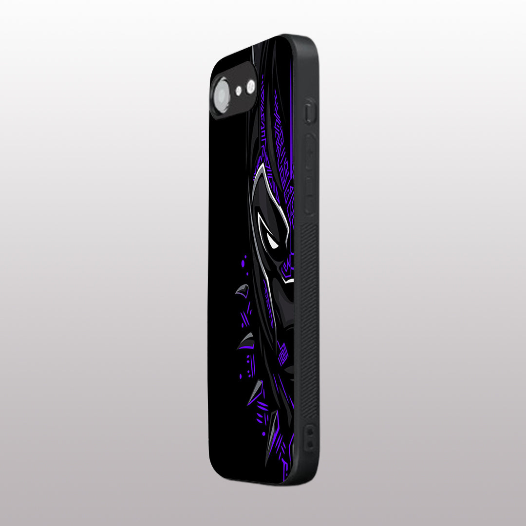 Black panther pattern phone case for iphone 16E | Glass case