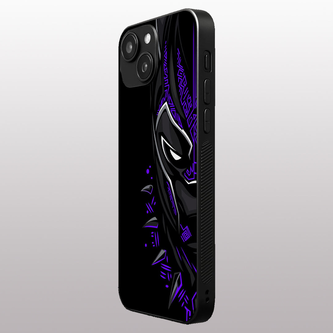 Black panther pattern phone case for iphone 14 | Glass case