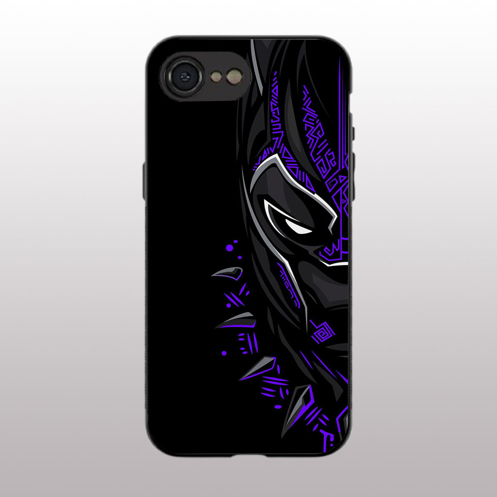 Black panther pattern phone case for iphone 16E | Glass case