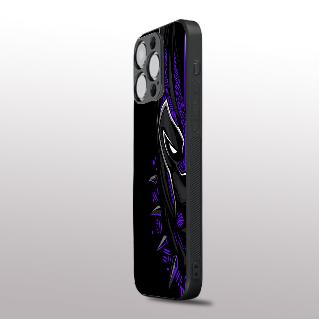 Black panther pattern phone case for iphone 16 pro |Glass case