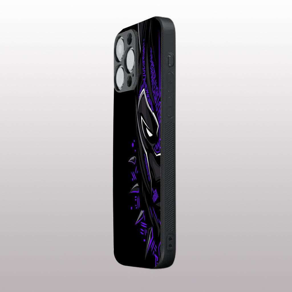Black panther pattern phone case for iphone 16 pro max | Glass case
