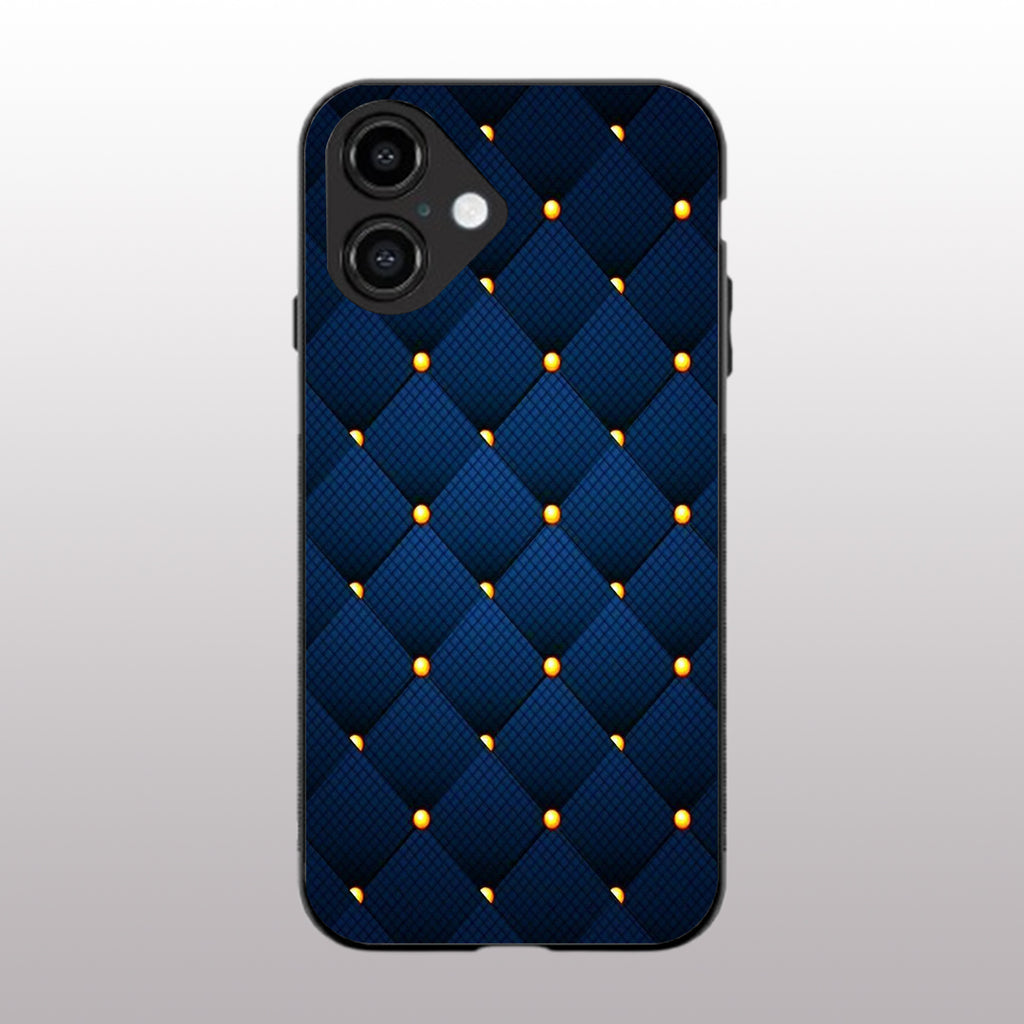 Blue Check Pattern  phone case for iphone 16 | Glass case