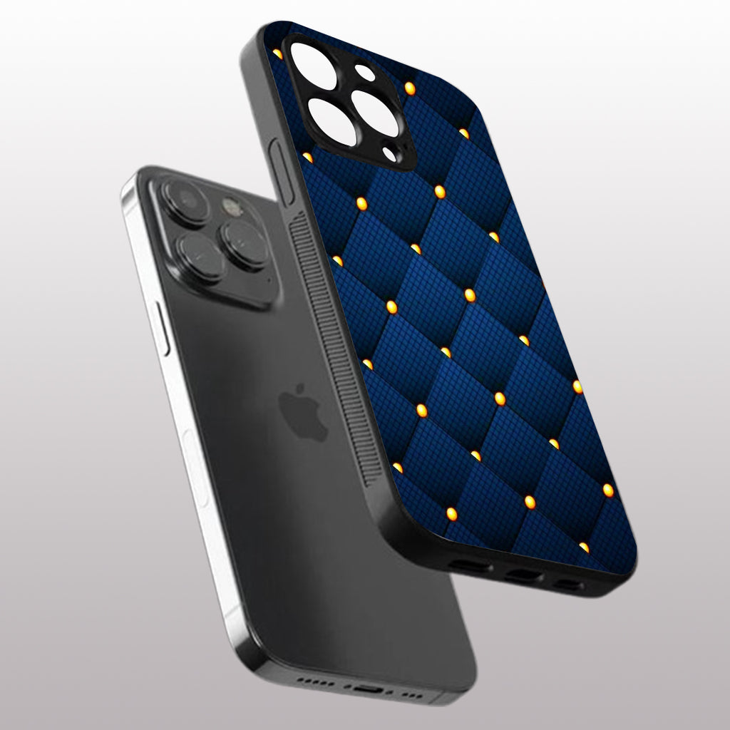 Blue Check Pattern phone case for iphone 11 pro max |Glass case