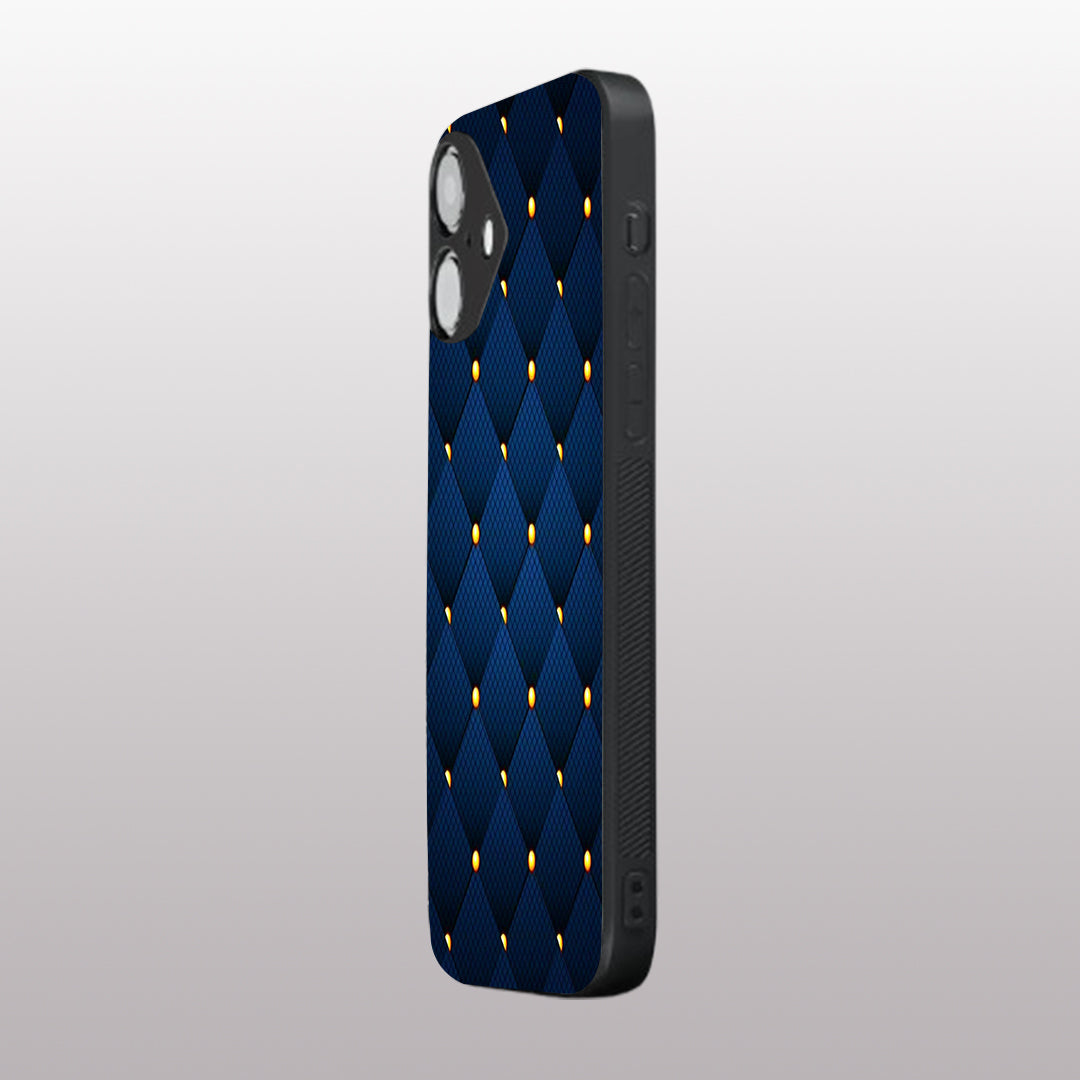 Blue Check Pattern  phone case for iphone 16 | Glass case