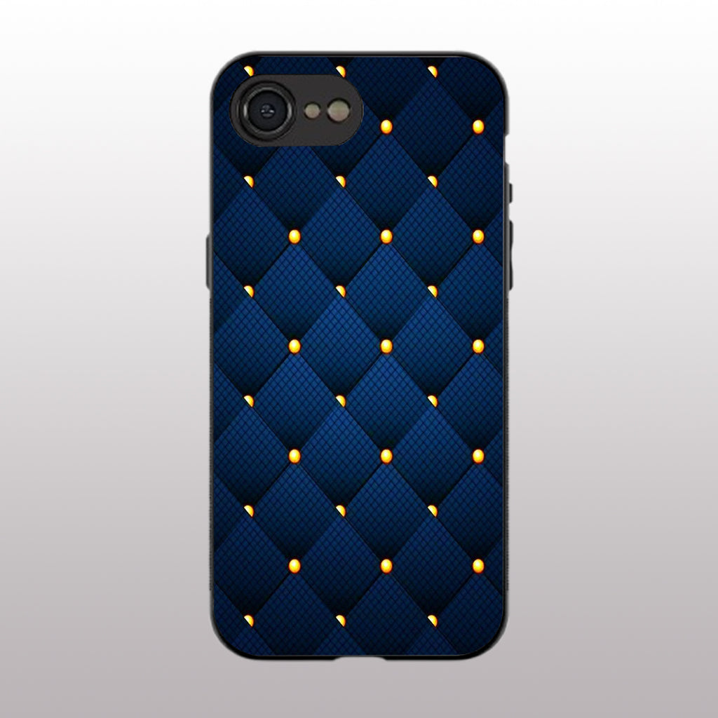 Blue Check Pattern phone case for iphone 16E | Glass case