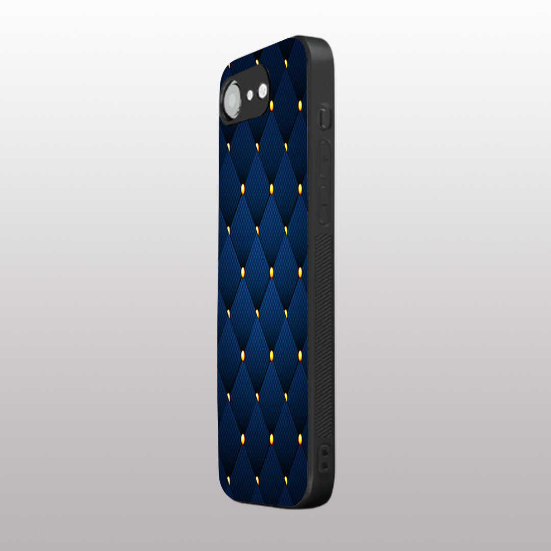 Blue Check Pattern phone case for iphone 16E | Glass case