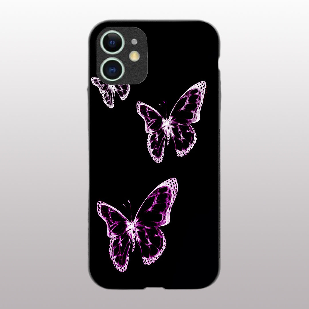 Butterfly pattern phone case for iphone 11| Glass case