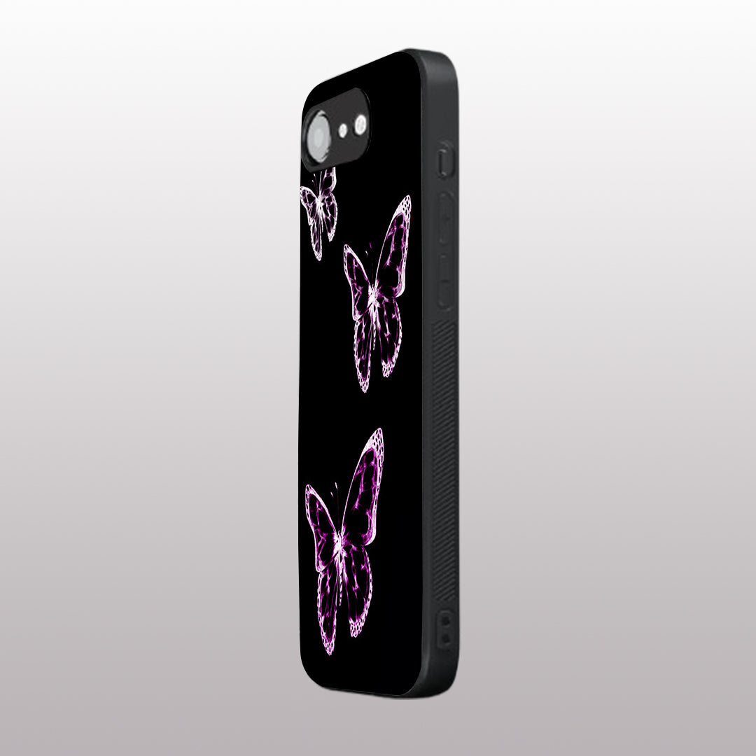 Butterfly pattern phone case for iphone 16E | Glass case