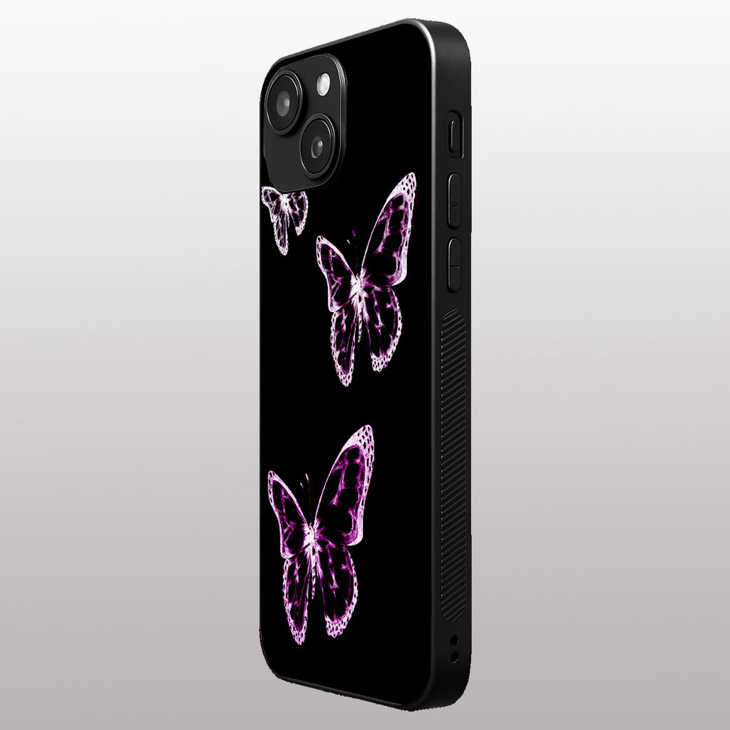 Butterfly pattern phone case for iphone 13 mini |Glass case