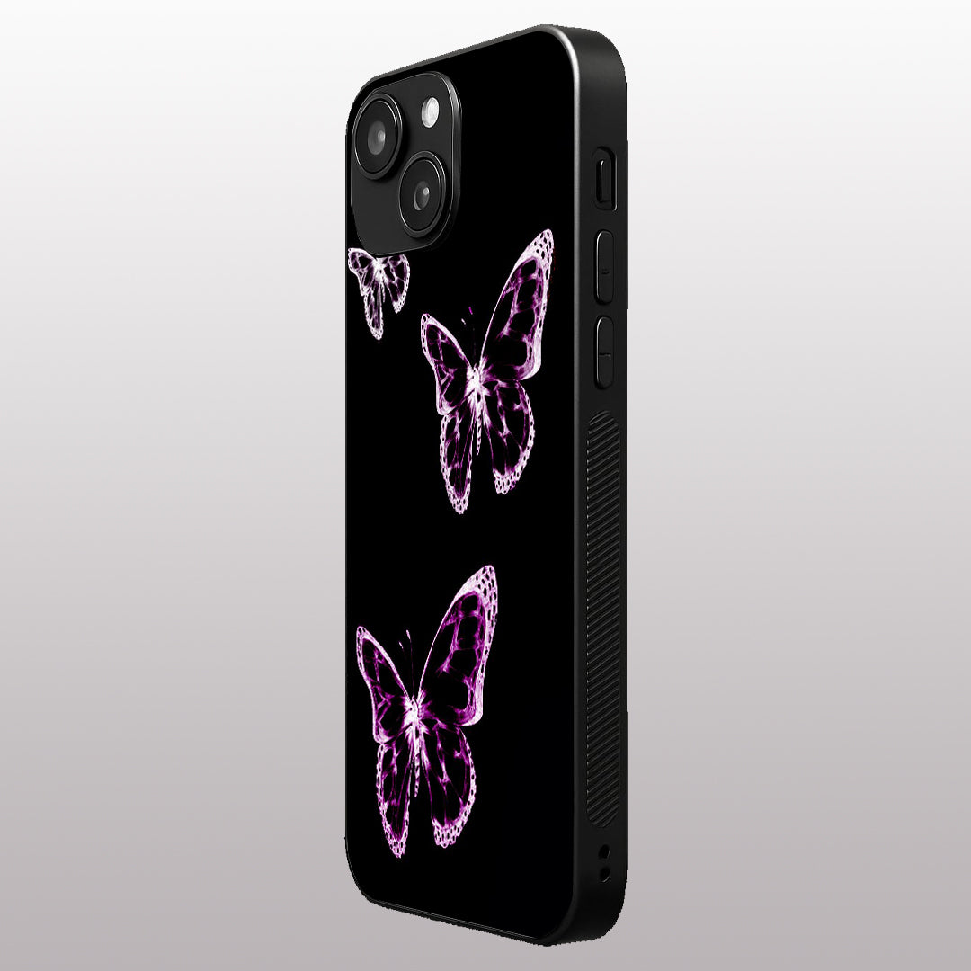 Butterfly pattern phone case for iphone 13 mini |Glass case