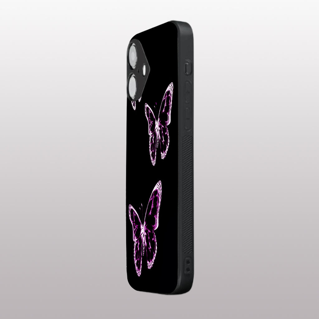 Butterfly pattern phone case for iphone 16 plus |Glass case