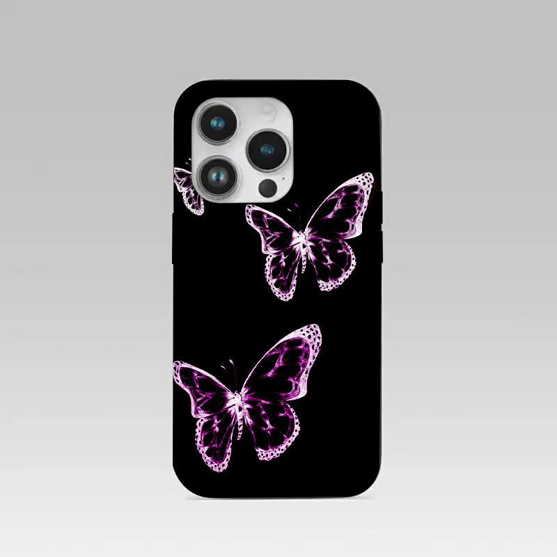 Butterfly pattern phone case for iphone 16 pro | Glass case