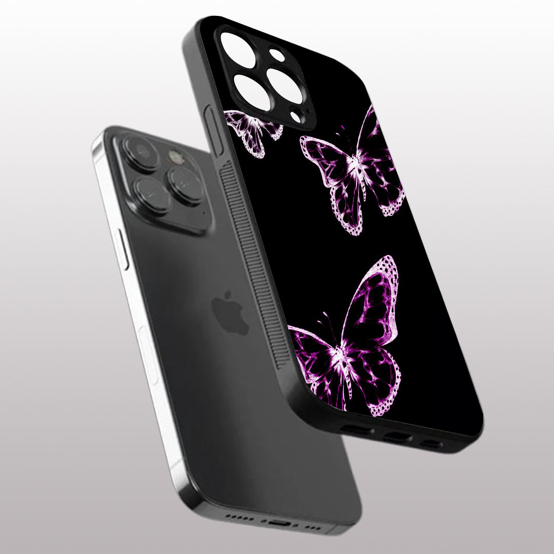 Butterfly pattern phone case for iphone 12 pro max |Glass case