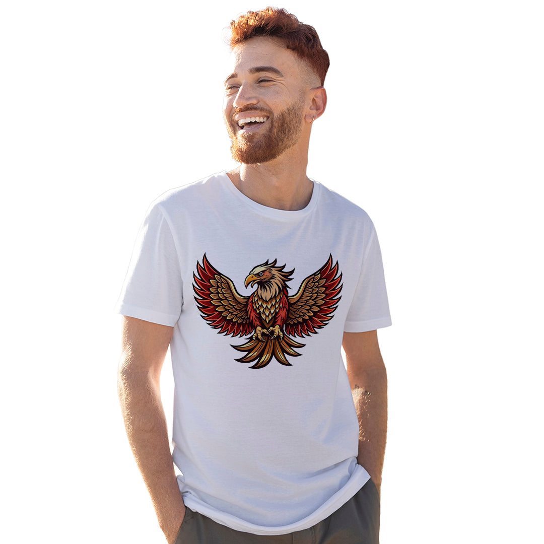 Classic Eagle Printed T-Shirt for Men | Bold Animal Graphic Tee | Cotton Polyester A4 Print Casual Wear | Rentalkart Adtech Pvt Ltd