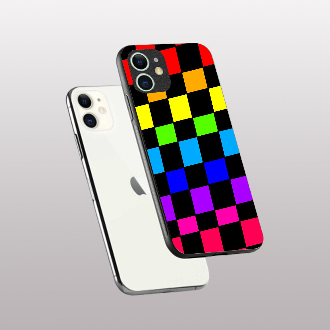 Colorful Pattern phone case for iphone 12 mini |Glass case