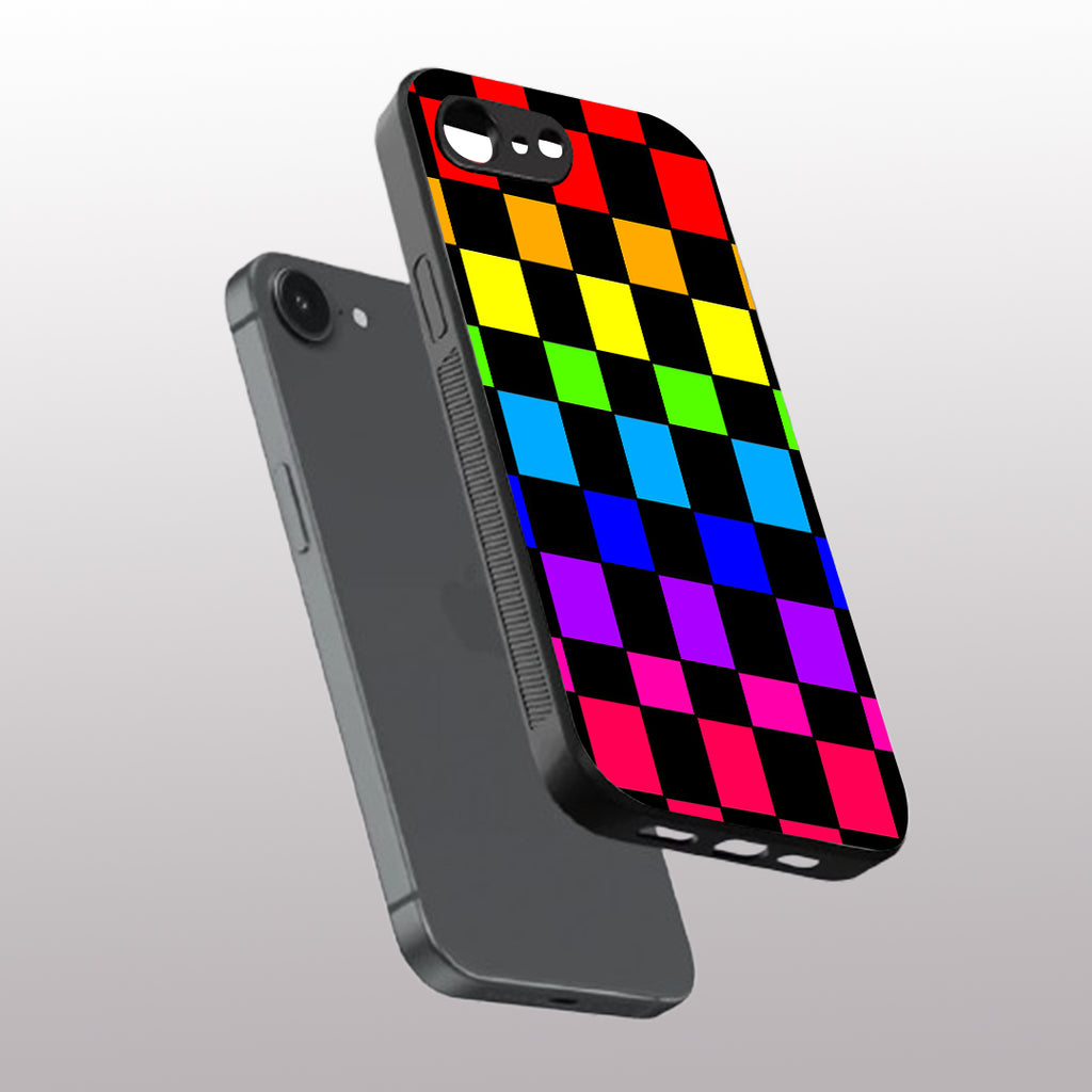 Colorful Pattern phone case for iphone 16E |Glass case