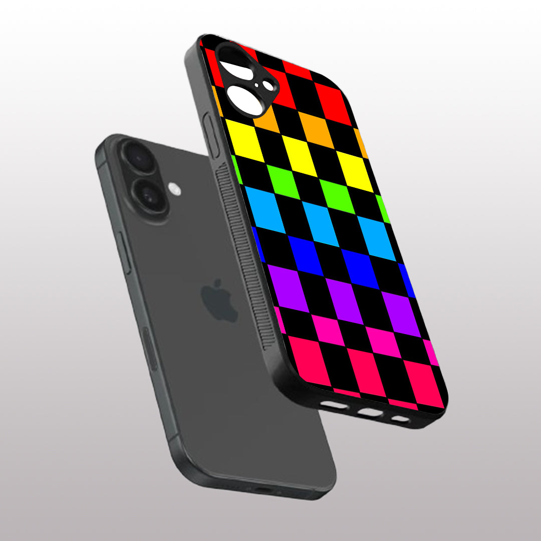 Colorful Pattern phone case for iphone 16 plus | Glass case