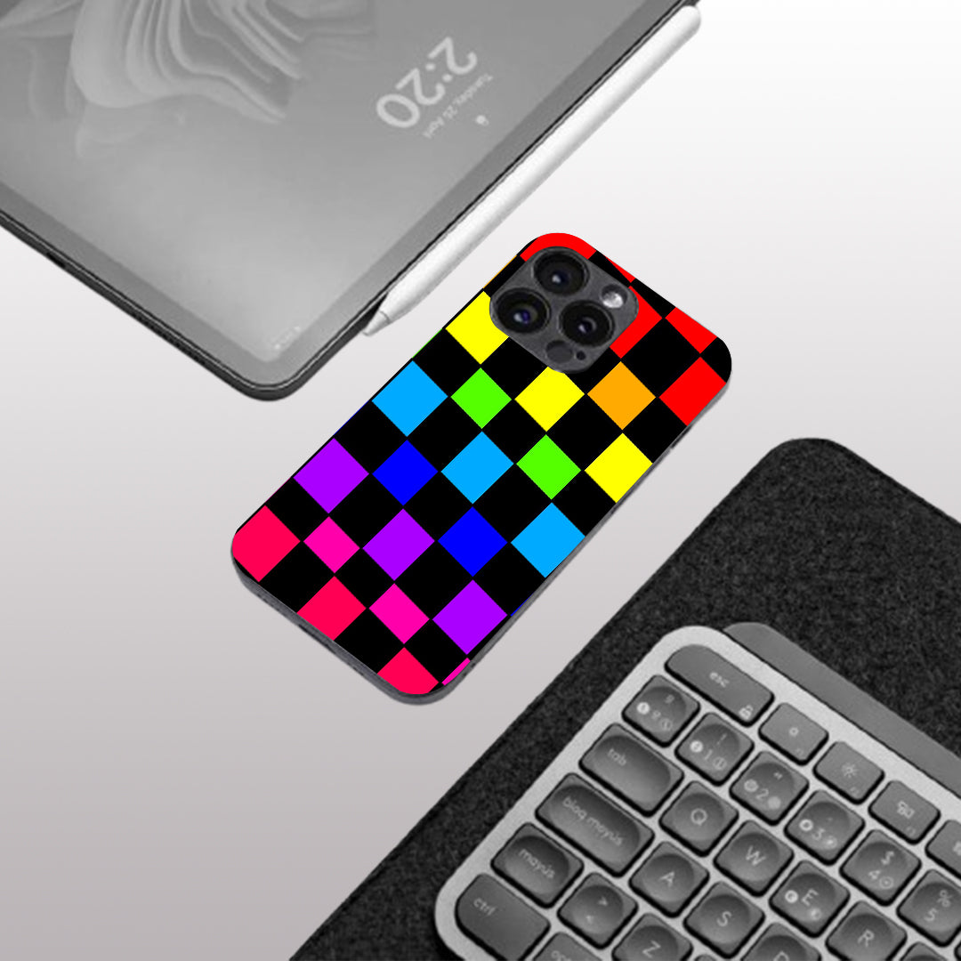 Colorful Pattern phone case for iphone 13 pro max | Glass case