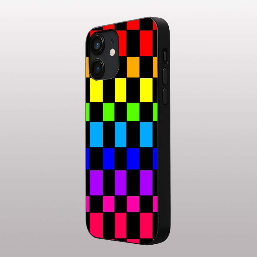 Colorful Pattern phone case for iphone 12 mini |Glass case