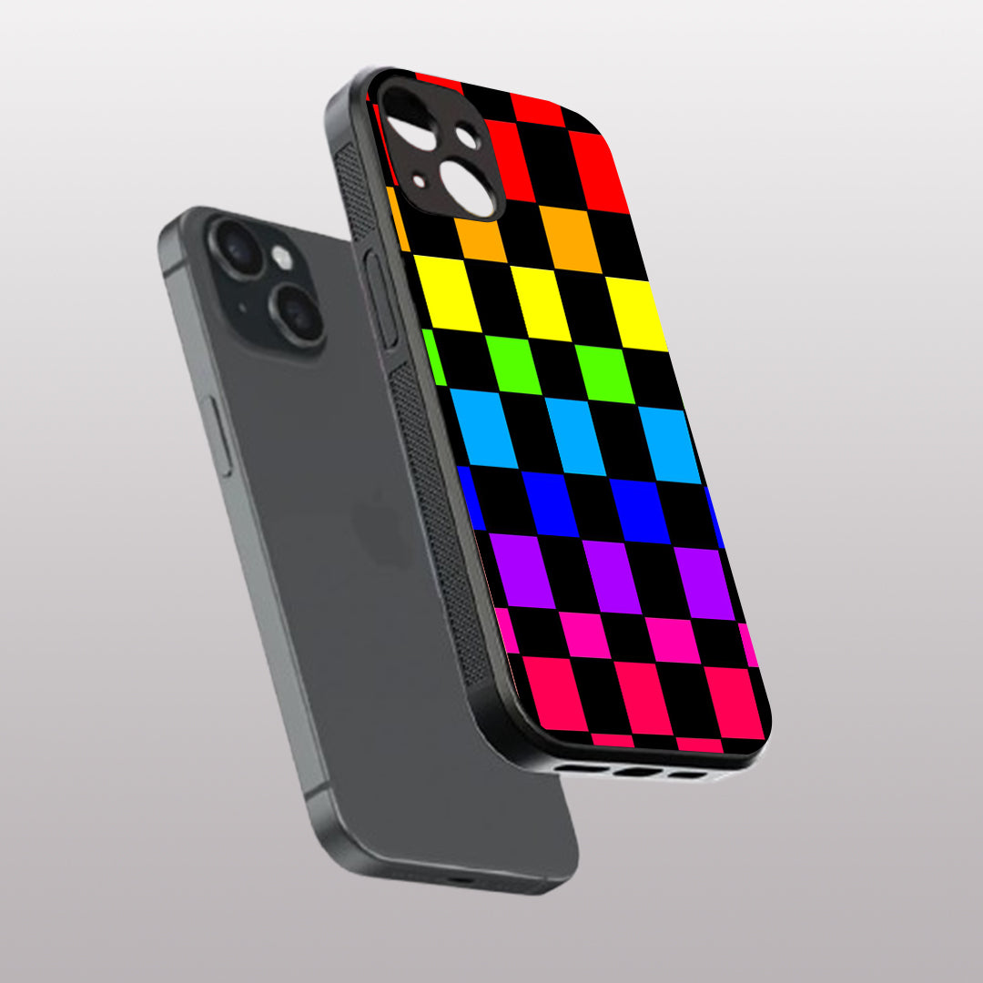 Colorful Pattern phone case for iphone 15 | Glass case