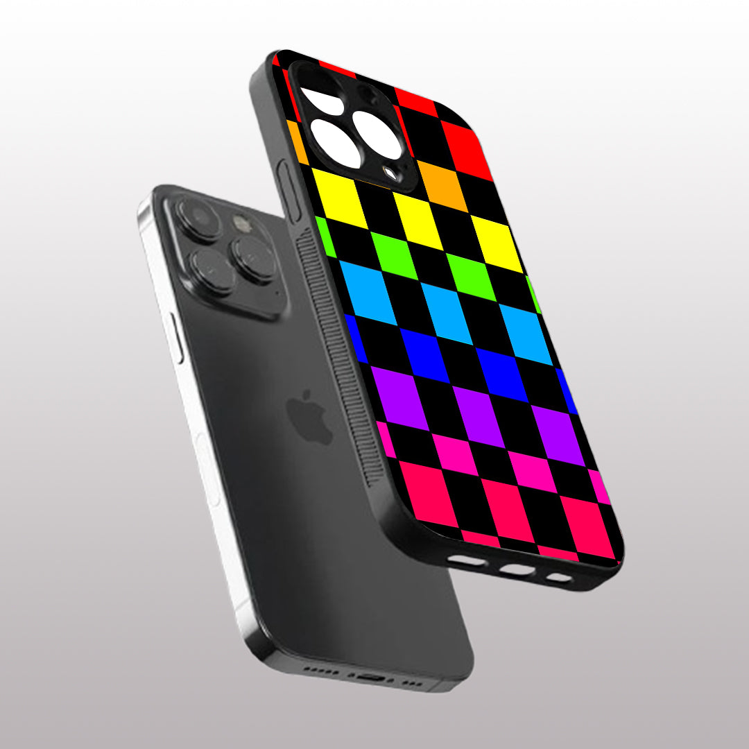 Colorful Pattern phone case for iphone 14 pro max | Glass case