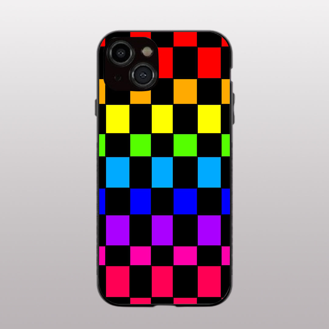 Colorful Pattern phone case for iphone 15 plus | Glass case