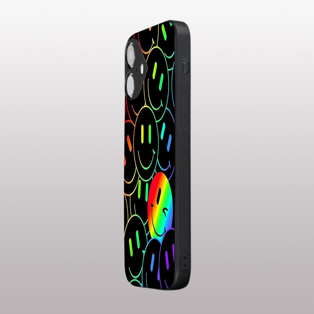 Colourful Smiles pattern phone case for iphone 16 | Glass case