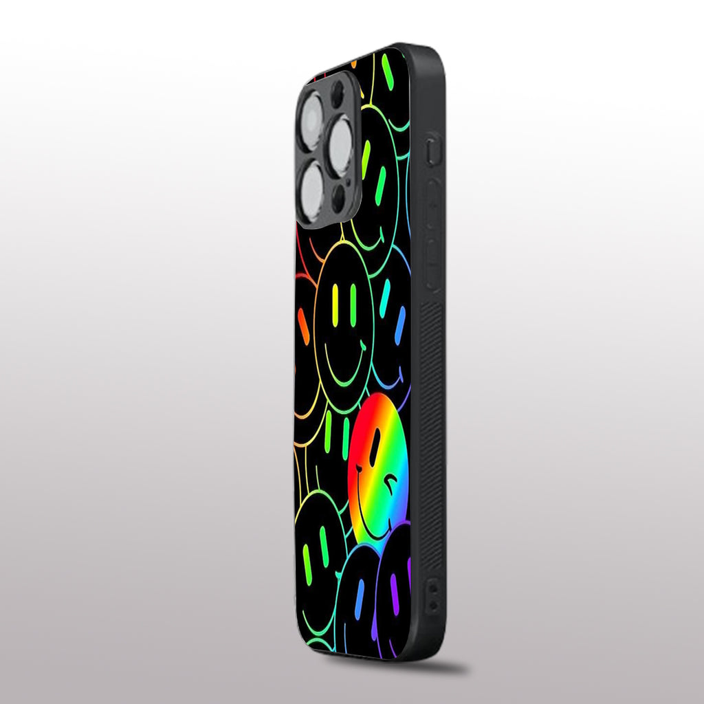 Colourful Smiles pattern phone case for iphone 11 pro max|Glass case