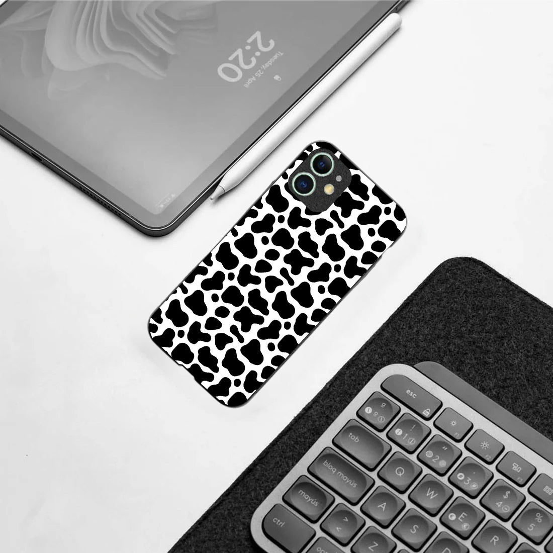 Cow Fur pattern phone case for iphone 11|Glass case