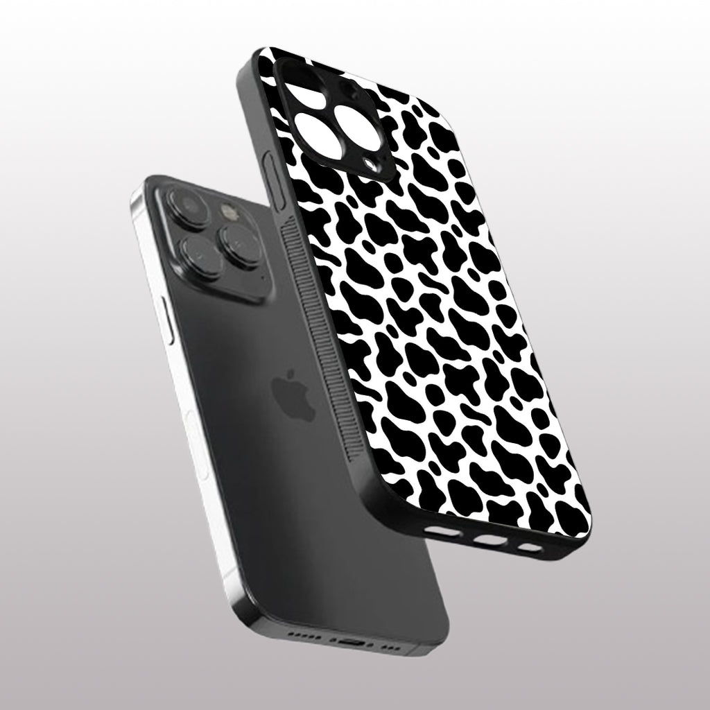 Cow Fur pattern phone case for iphone 15 pro max | Glass case