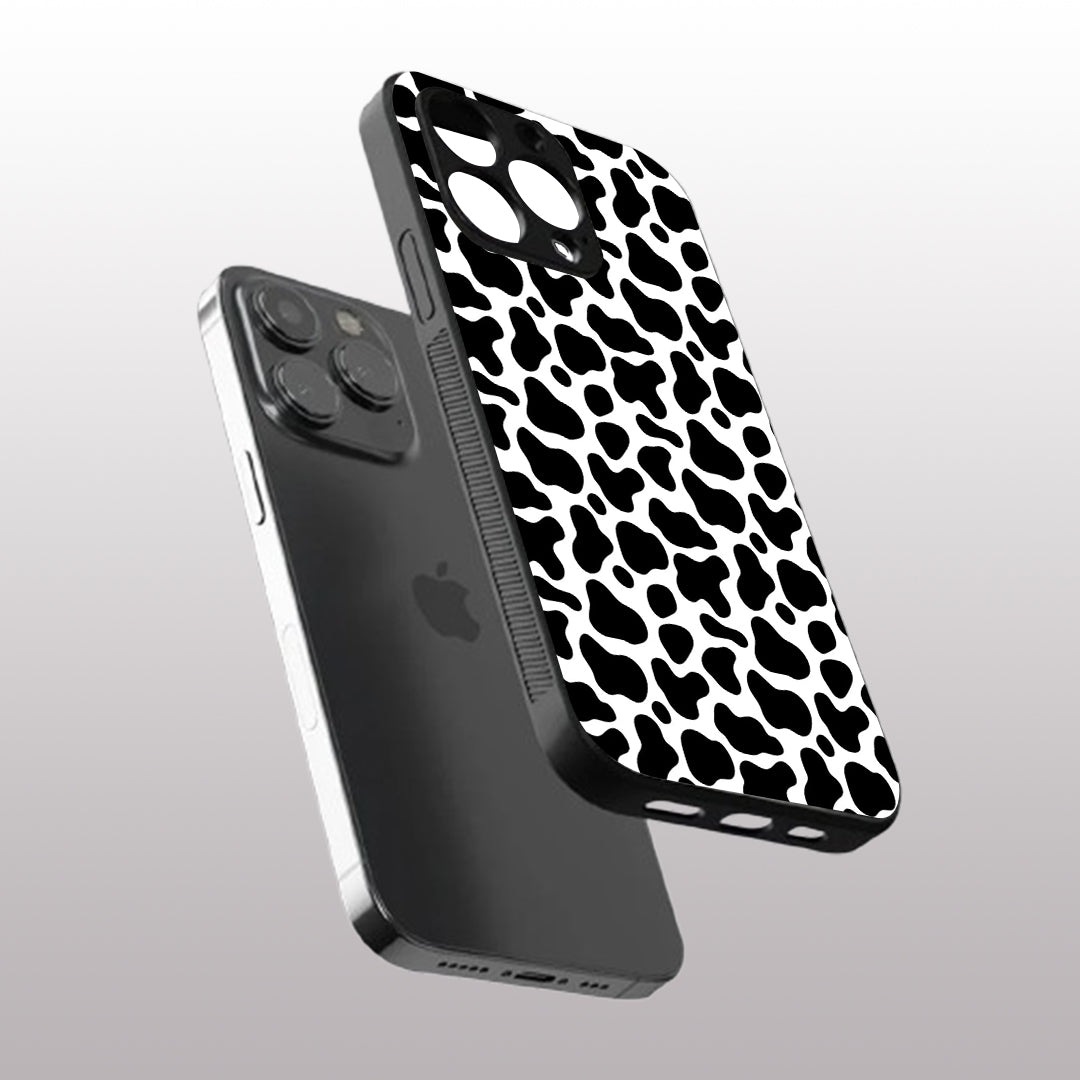 Cow Fur pattern phone case for iphone 15 pro max | Glass case