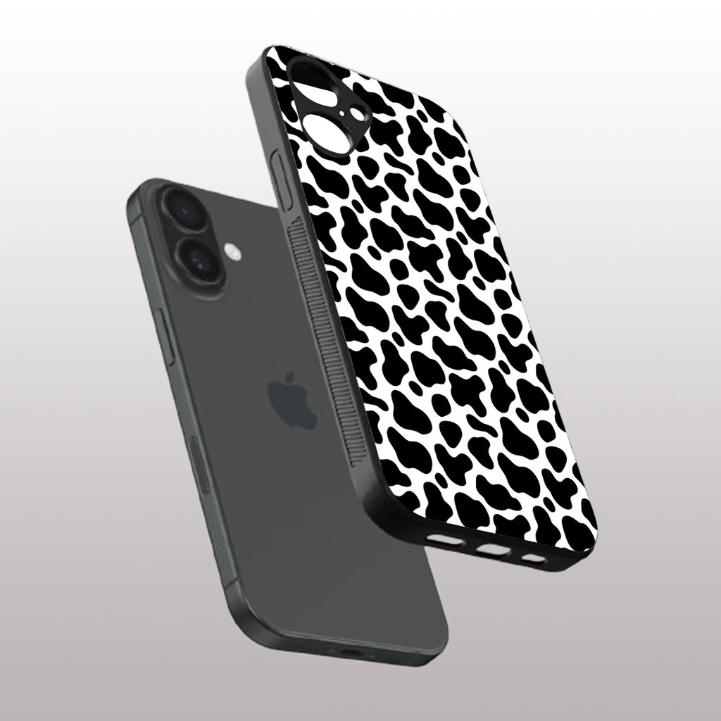 Cow Fur pattern phone case for iphone 16 plus | Glass case