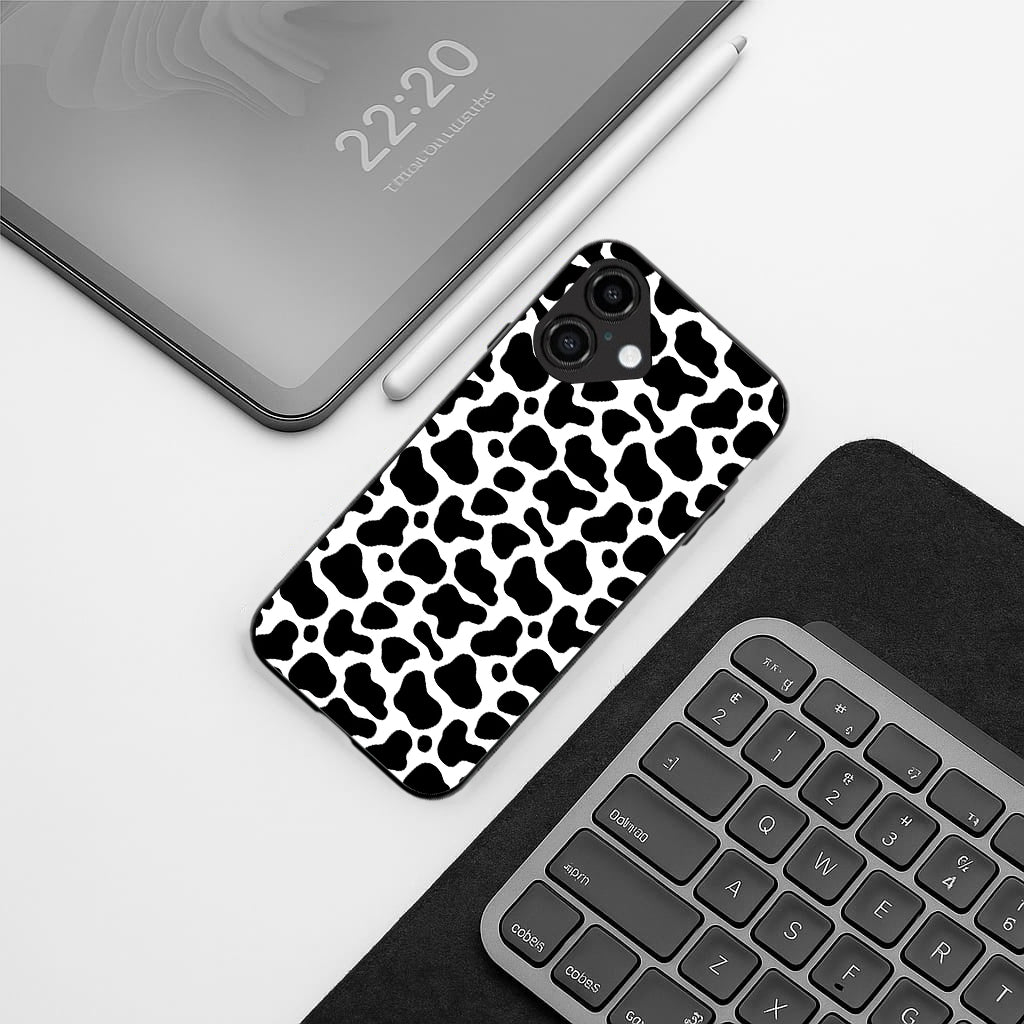 Cow Fur pattern phone case for iphone 16 plus | Glass case