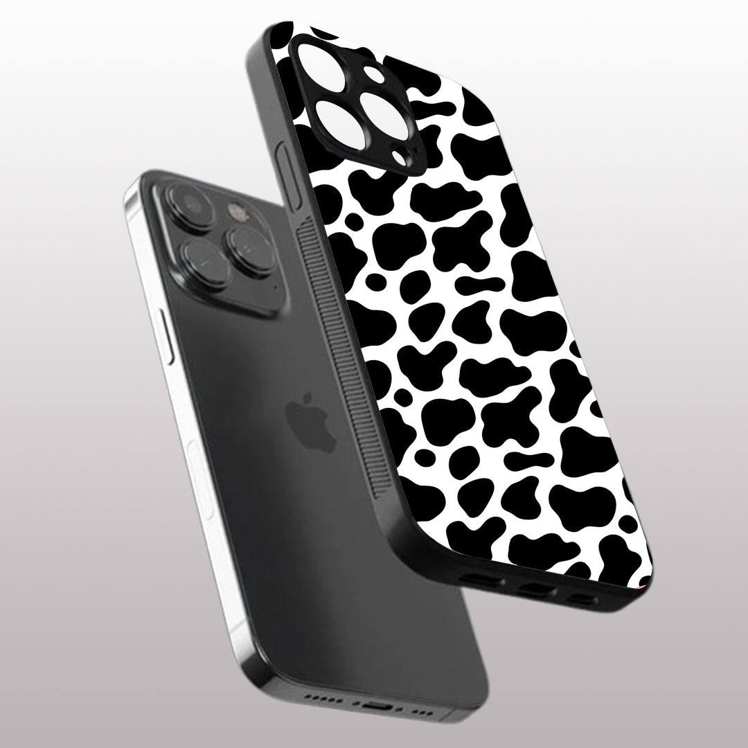 Cow Fur pattern phone case for iphone 14 pro | Glass case