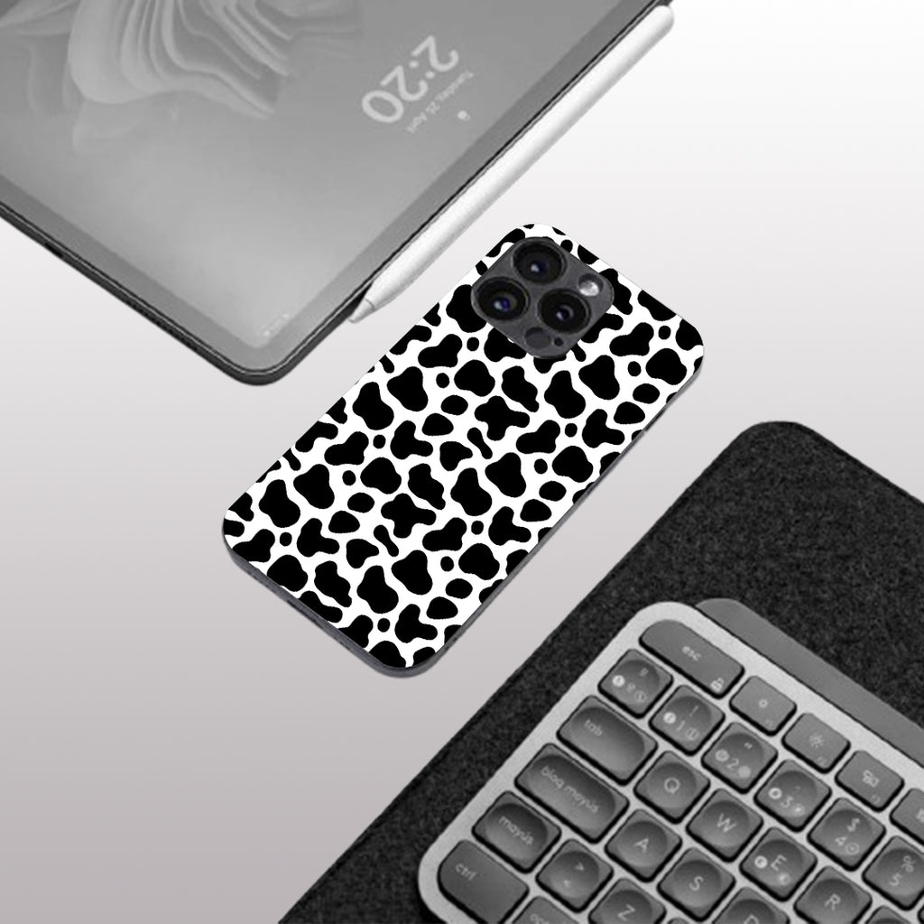 Cow Fur pattern phone case for iphone 16 pro max | Glass case