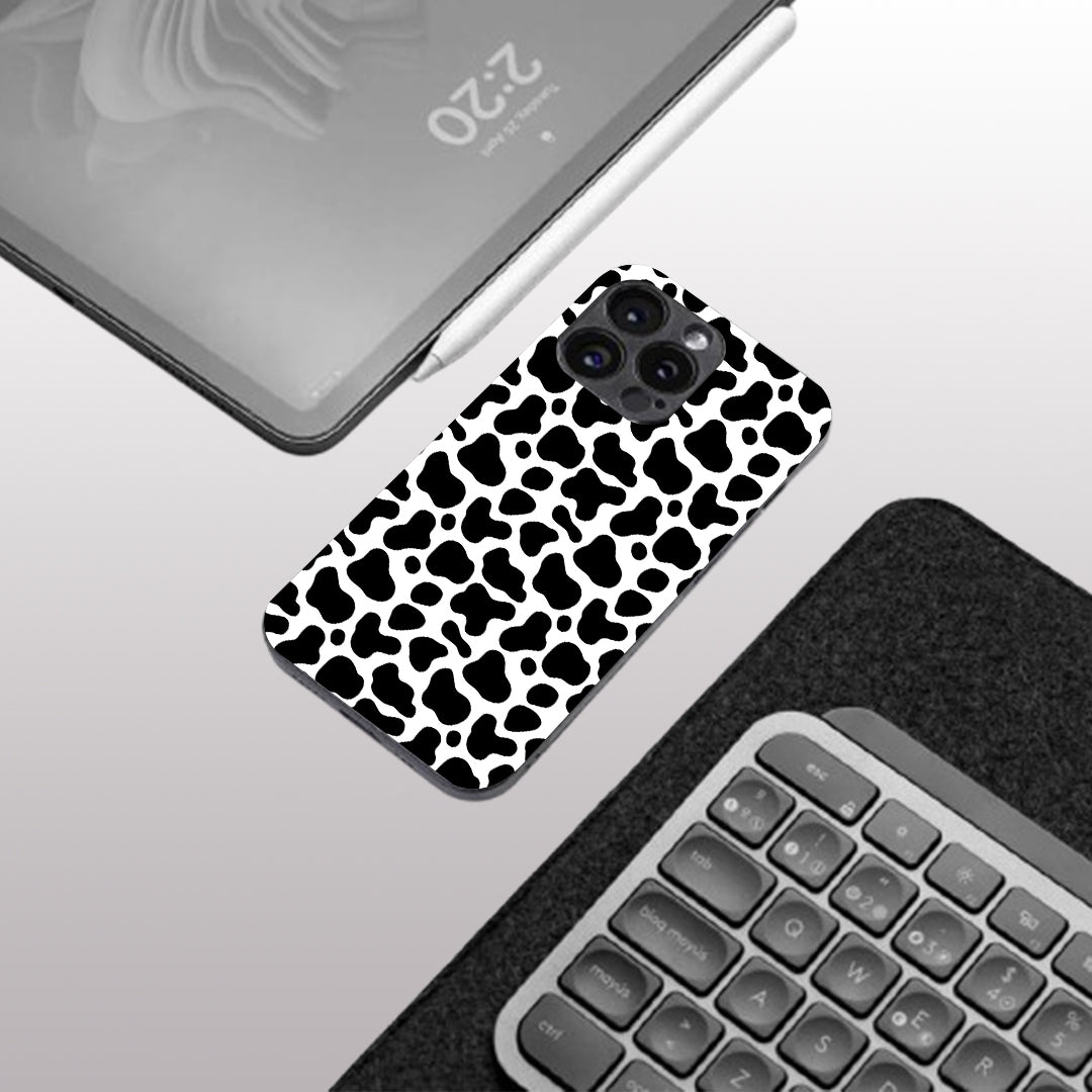 Cow Fur pattern phone case for iphone 16 pro max | Glass case