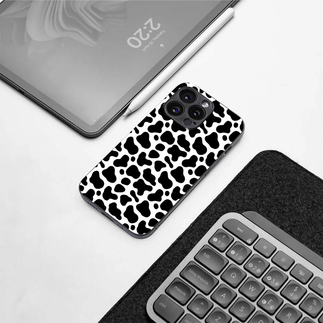 Cow Fur pattern phone case for iphone 12 pro max |Glass case