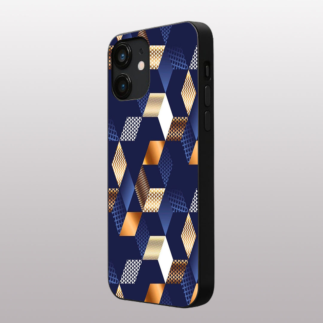 Disorted Wood Blue pattern phone case for iphone 12|Glass case
