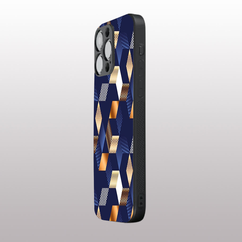 Disorted Wood Blue pattern phone case for iphone 14 pro max | Glass case