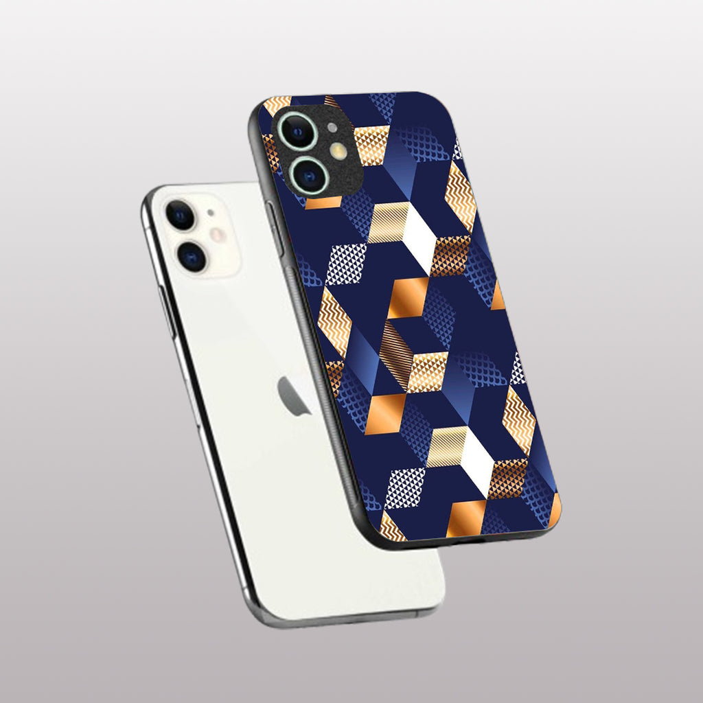 Disorted Wood Blue pattern phone case for iphone 11| Glass case